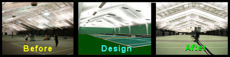 Courtlite™ Indirect Lighting Fixtures Before and After Courtlite™ Indirect Lighting Fixtures Before and After
